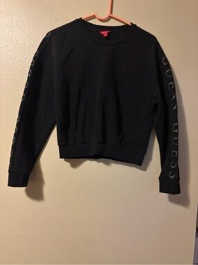 Guess Black Logo Pullover with Triangle Emblem